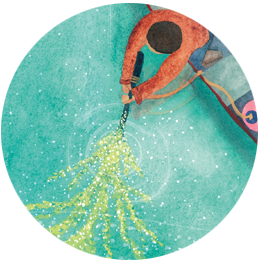Illustration representing care for the land and its resources.