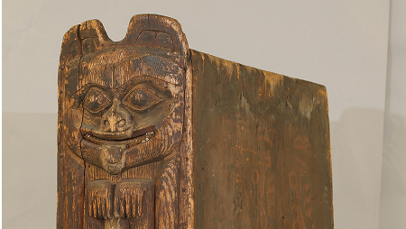 Carved wooden box drum