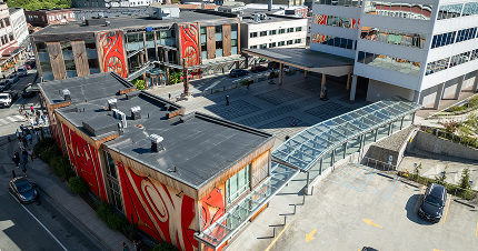 Aerial view of the Walter Soboleff Building and surrounding campus