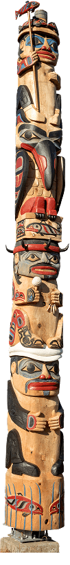 Haida Eagle Pole cutout