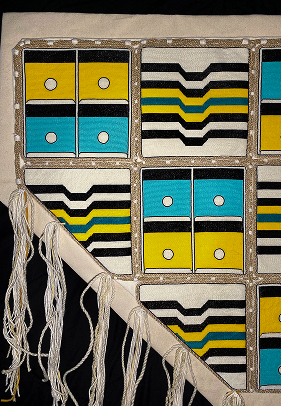 Beaded textile displayed in the 2020 Juried Art Show