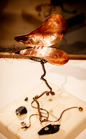 Copper artwork displayed in the 2022 Juried Art Show