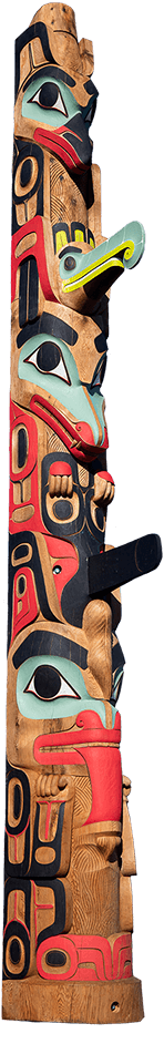 Tlingit Raven Pole cutout
