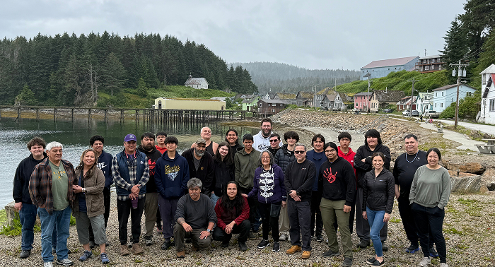 Cultural Warriors participants and mentors gathered in a Southeast Alaska community