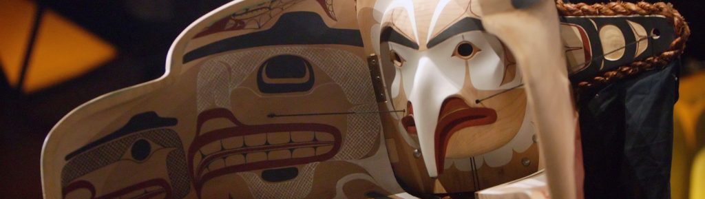 Northwest Coast transformation mask on display