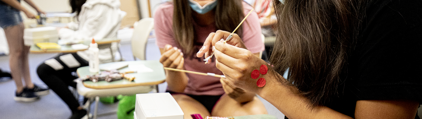 Students completing a hands-on classroom activity during Career Pathways