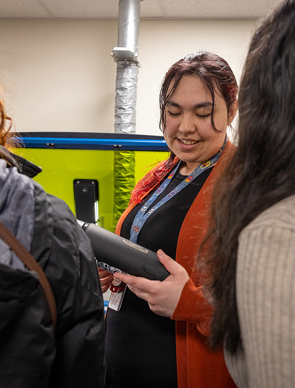 A STEAM host shares a classroom learning activity with students